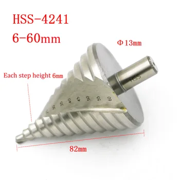 spirala canelate pas burghiu de 6-60MM / Multifunctional Twist Drill / instrument de foraj / de alezare de Mare viteză din oțel HSS 4241