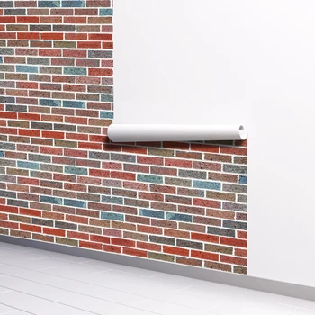 3D Multicolore Caramida Tapet Auto-Adeziv de Contact Detașabil Hârtie Acasă Decorare Coji de fructe Și Stick Apartament Renovat Autocolant