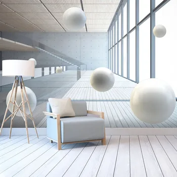 Personalizate Orice Dimensiune Murală Tapet Modern Abstract Spațiu Arhitectural Stereo Sfera de Fundal 3D Decor de Perete Papel De Parede Sala