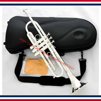 De Brand nou Profesionale Trompeta de Argint Design Nou cornul Monel supapa cu Caz