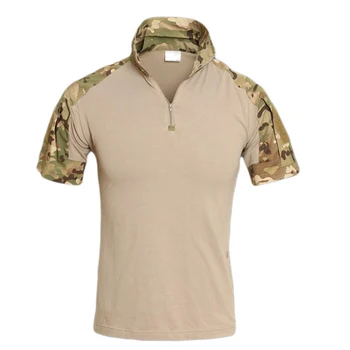 Bărbați Tactice Tricouri Camuflaj Armata de Vânătoare, Alpinism Maneci Scurte T-Shirt,Agresiune Militară de Luptă Drumeții Cămăși pentru bărbați