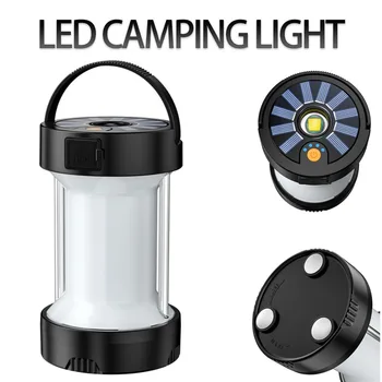 1 buc Solar LED Lampa Pescuit Felinare Magnet Lumina de Lucru 4 Moduri de Urgență Lămpilor de Tip C Cablu de Încărcare în aer liber Multifunctional Lampa