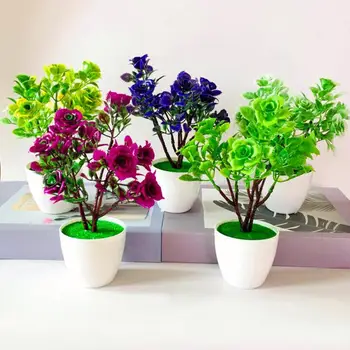 Artificială În Ghiveci Plante Cu Flori False Bonsai Acasa Ornamente Desktop Hotel Decor