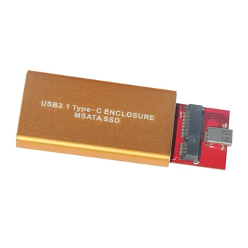 BTBcoin 10Gbps USB 3.1 Tip-C pentru mSATA SSD Cabina de USB-C la Mini Hard-Disk SATA cu Adaptor HDD Extern Mobile Cutie 3030 5030 SSD