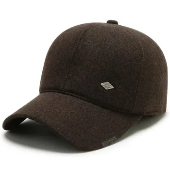 Snapback Cap Reglabil Dimensiune Iarna Barbati Căști Pălărie Plus Catifea Caldă Sepci de Baseball Tatălui Pălărie de Iarnă Ureche Protector Capac de Sport