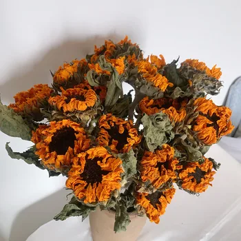 Floarea-Soarelui Artificiale Grămadă De Cinci Teddy Floarea-Soarelui Decoratiuni Acasă Felores Sycas De Crăciun, Flori De Nunta De Decorare