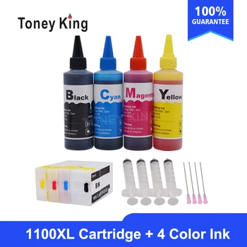 Toney Rege nou Flacon Cerneala Dye + IGP-1100 XL Printer Cartușele de Cerneală Pentru Canon PGI1100 MAXIFY MB2110 MB2710 MB2010 Cu 4 Culori