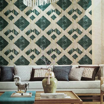 Nordic Romb Wallpaper-Uri de Moda Moderne Geometrice Zăbrele Tapet Living, Dormitor, TV, Fundal, Tapet rezistent la apa