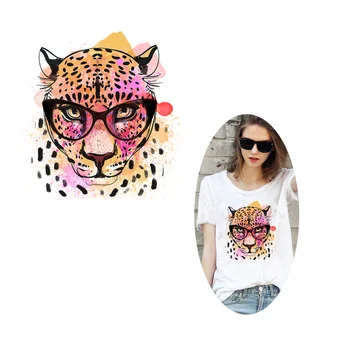 Leopard De Transfer De Căldură Animală, Fier De Transfer Pentru Îmbrăcăminte Pentru Femei De Moda Autocolante Pentru Haine Aplicatiile Termo Eticheta De Pe Haine