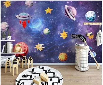 Foto personalizat murale 3d foto gazete de Perete decor acasă de Mână-pictat universul spațiu camera copii picturi murale 3d tapet pentru pereți 3 d