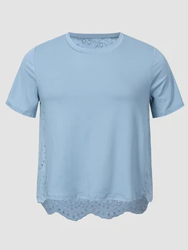 Finjani Plus Dimensiune Y2k Haine de Lumină Albastră, Tricou Casual Moda Doamnă Birou Bluze pentru Femei Top