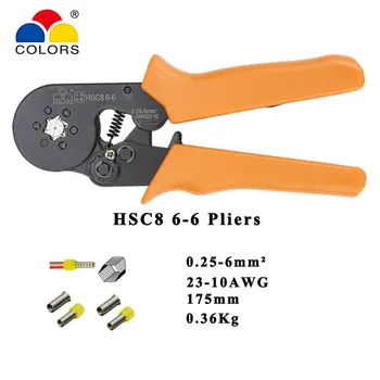 Instrumente de sertizare clește electrice tubulare terminale caseta mini clemă HSC8 6-6 0.25-6mm2 23-10AWG unelte de mână