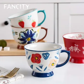 FANCITY ceașcă de Cafea personalitate creatoare tendință de mare capacitate cana ceramica Nordic ins mic dejun simplu cupa
