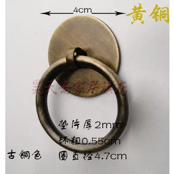 [Haotian vegetarian] Chinezesc antic cupru mânerul ușii inel clasic se ocupe de HTA-078 secțiune mai gros
