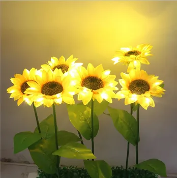 Solar Alimentat de Floarea-soarelui Lumina impermeabil în aer liber, Solar, grădină de Flori de lumină Pentru Peisaj, Gazon Calea de Iluminat Decor