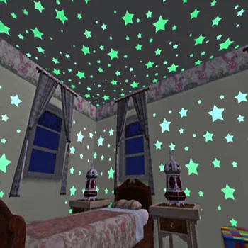 3D Luminoase Stele Autocolant Perete Dormitor Copii Fluorescente Glow În Întuneric Stele Autocolante de Perete Tavan Decor decor de perete
