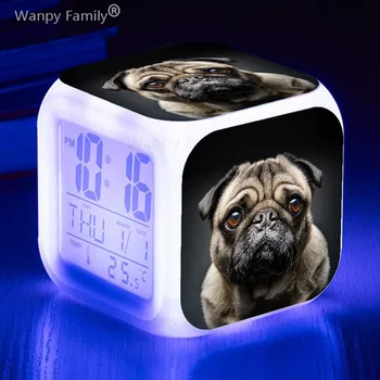 Fierbinte de vânzare câine de companie ceas deșteptător 7 modificări de Culoare multi-funcție luminos ceas digital camera Copiilor de trezire ceas de masa