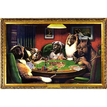 M. C. Coolidge (Bold Bluff, Câini Jucând Poker) Arta Poster De Imprimare De Metal De Staniu Semne