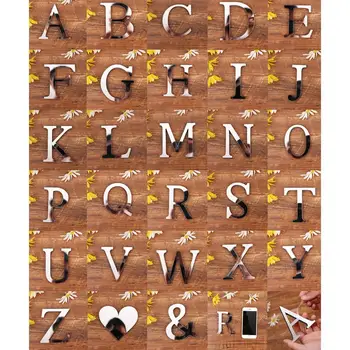 3D Oglindă de Perete Poster Coaja & Autocolant engleză 26 de Litere Acrilice Autocolant Dragoste de Caractere Acasă Decor Camera Alfabet 3d Logo-ul Decalcomanii
