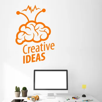 Idei Creative Logo-Ul Autocolante De Perete Decor Birou De Desene Animate Creier De Vinil De Perete Decal Pentru Școală Modernă, Decorare Sala De Clasă De Artă W401