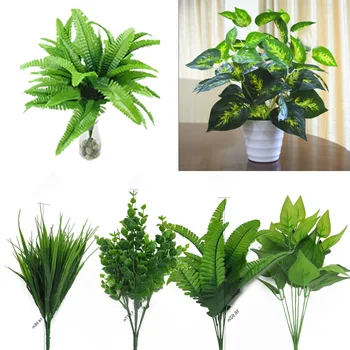 1 buc de Plastic, Plante de Interior, în aer liber, Plante Artificiale Decor Fals Flori Frunze Frunze Grădină Acasă Artificiale Pleca de Plante Decor