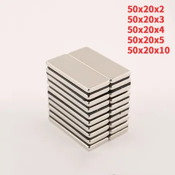 50x20x2/3/4/5/8/10 MM Magnet Neodim N35 Neodim Bloc Super Puternic de pământuri Rare Magneți Permanenți 50*20*2/3/4/5/8/10MM Magnetic