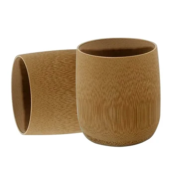 Acasă Japonia Stil De Bambus Naturale Sculptate Cana De Apa Ceai, Bere, Cafea, Suc De Băut Cana Lucrate Manual Din Lemn De Cupa