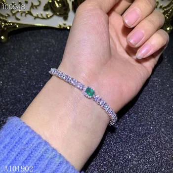 KJJEAXCMY boutique de bijuterii argint 925 incrustat naturale de smarald bijuterie damele de lux brățară suport de detectare a sdfg