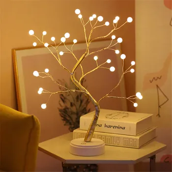 LED-uri de Iluminare Interioară Lampă de Masă Copac Floare de Cires, Lumina de Noapte 24 / 48 De Led-uri Alb Cald Iluminat Petrecere Acasă Decor de Moda