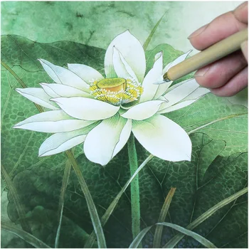 Pictura Chineză Linie Proiectul De Copt Hârtie De Orez Flori De Lotus Păsări Bujor De Colorat Meticulos Pictura Desen Linie Manuscris