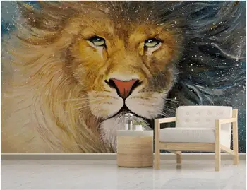 Foto personalizate 3d tapet în stil European de mână-pictat pictura in ulei leul de aur home decor 3d picturi murale tapet pentru pereți 3 d