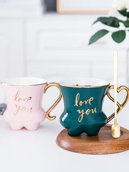 WHYOU 1bucată Ceramice Cana de Apa Cani de Cafea Ceai Lapte Dragoste Unică de Afaceri Tacamuri Valentine Cadou de Nunta