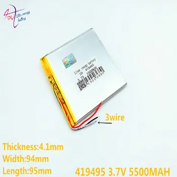 Linia 3 Litri de energie a bateriei 419495 419594 3.7 V 5500mAh 409595 p85 original tabletă dual-core de celule baterie de trei bateriei