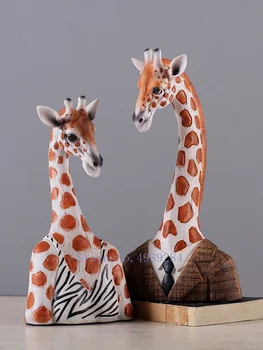 Creative Simulare Animal Zebra Costum De Afaceri Animal Sculptura Mobilier Modern, Decor Acasă Figurine Accesorii Pentru Casa