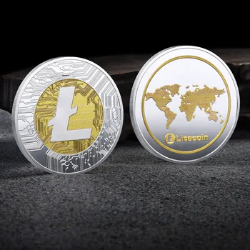 Digital Monede Virtuale Relief Medalie Comemorativă Virtuale Litecoin Monede Comemorative, Monede De Colecție, Decor Acasă