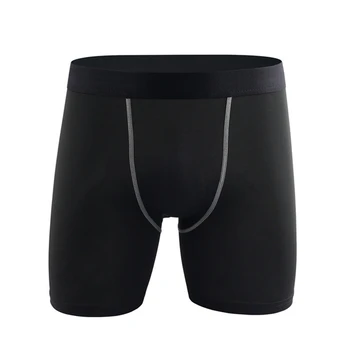 Pantaloni Scurți pentru bărbați de Funcționare Fitness Uscare Rapidă Compresie pantaloni Scurți Negru