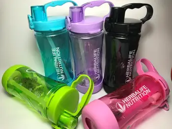 5 Culori Herbalife 1000ml BPA-Free Sport Sticle de Apă W/Jos de Silicon de Protecție Mâneci Anti-alunecare