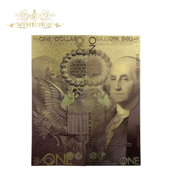 2020 Nou America de Bancnote de 1 Dolar Bancnotelor în Aur 24k Placate cu Bani Falși Placat cu Aur Cadou de Afaceri