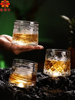 Aixiangru Îngroșat Rotative Din Sticlă Cristal Ins Vântul Nordic Whisky Cupa Personalitate Creatoare Vin Nu Se Toarnă Coniac Lichior