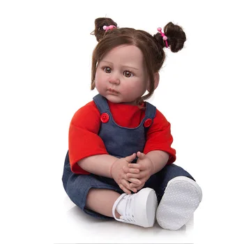 Drăguț 55cm Corp Moale de Silicon Renăscut Copilul Papusa Copil de Crăciun lucrate Manual Nou-născut Realist Realiste Copii Jucărie pentru Copii Cadouri Brinquedo