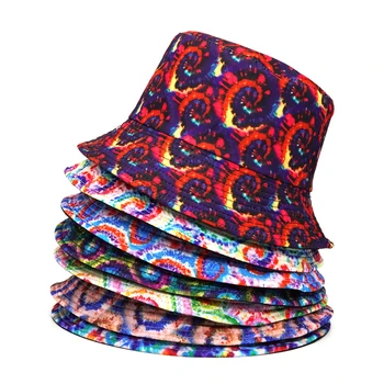 Zomer 2022 Design Nou Tie-Dye Tipărite Găleată Pălărie De Moda Hip Hop Pescar Cap Bob Strada Călătorie În Aer Liber Băieți Fata Pălării Panama