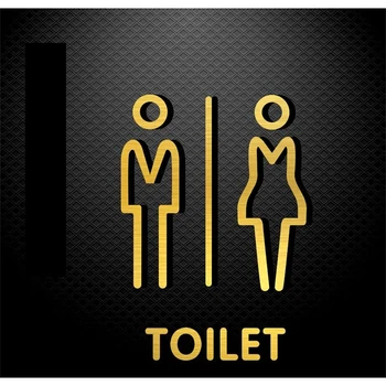 Creative Toaleta Toaleta Wc Camera Semn De Înmatriculare Personalizat, Acrilic Caracter De Semn Pentru Bărbați Și Femei În Toalete Indicator