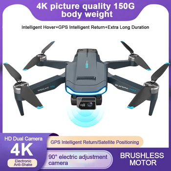 F194 Mini GPS Drona 4K HD Camera Dublă Înălțime Fixă fără Perii 150G Greutate Corporală 5G WIFI FPV Pliabil Quadcopter RC Distancce 1000M