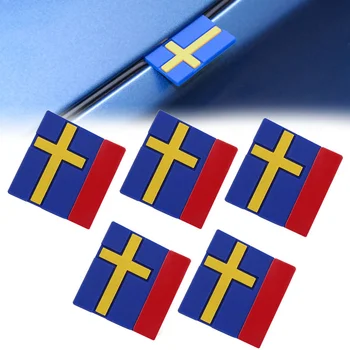 5Pcs 3D Suedia Flag Masina Autocolant Decor Emblema Portiera Grila Fata Portbagaj Decal Autocolante Auto și Decalcomanii pentru VOLVO XC40 XC60 XC90