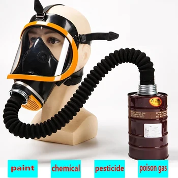 Masca de gaze Chimice Respirator complet Închis/foc de Sudare Electrică Carbon Activat Protecția Spray Vopsea Masca de Fata
