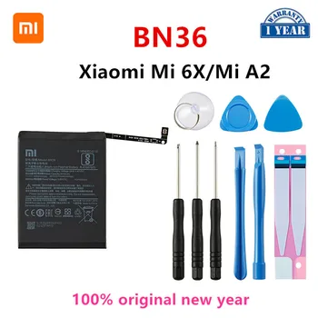Xiao km 100% Orginal BN36 3010mAh Baterie Pentru Xiaomi Mi 6X Mi6X Km A2 MiA2 BN36 de Înaltă Calitate Telefon Înlocuire Baterii +Instrumente