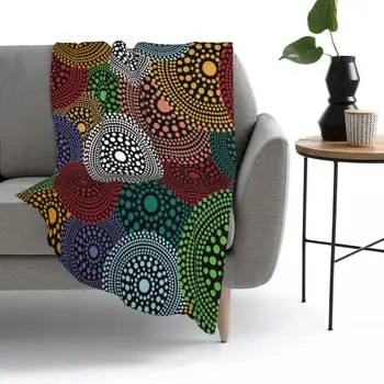 Arta aborigenă Model Arunca Pătură din Fleece Pătură TV Pături Canapea pătură flanel Confortabil lenjerie de pat Casă de călătorie copil Adult