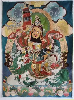 Chineză colectare Thangka broderie Regele de Avere diagrama
