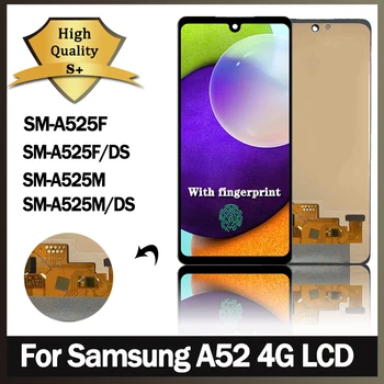 6.5'OLED Pentru Samsung Galaxy A52 4G A525F A525F/DS A525M A525M Ecran LCD Tactil cu Amprentă Pentru SM-A525 Display Piese de schimb