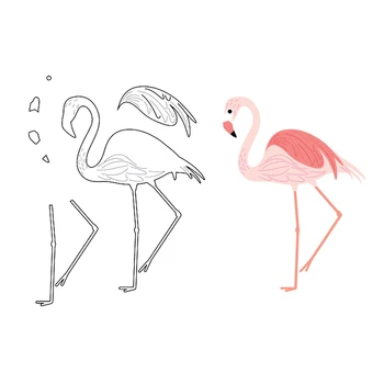 Prietenii cu pene Mor Flamingo Animal Destul de Tăiere a Metalelor, Matrițe, pentru DIY Scrapbooking Cărți de Hârtie de Luare Decorative